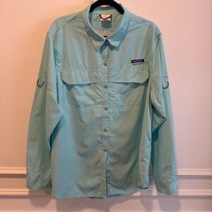 L.L. Donkeyandy Power Dry Fishing Shirt Women’s XXL LightBlue Long Sleeve Vented